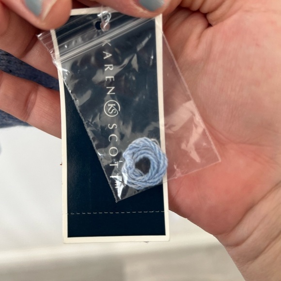 Karen Scott Curved Hem Blue Pullover Sweater XL NWT - Picture 5 of 8